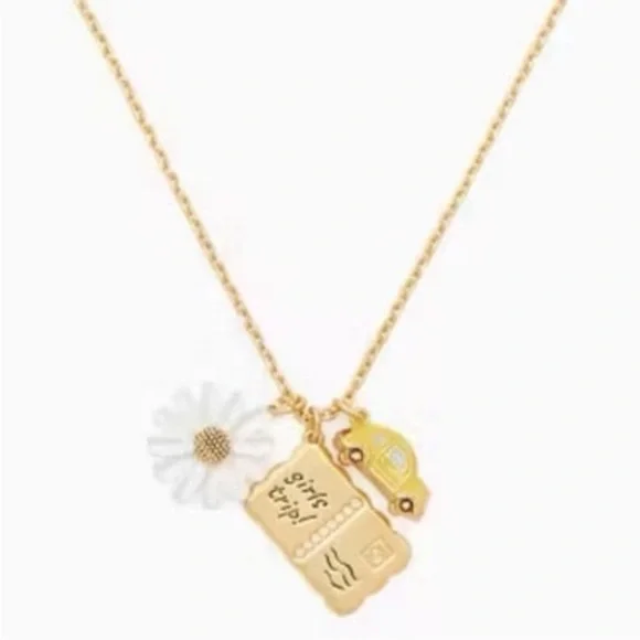 Kate Spade Off we go girls trip taxi pendant necklace - Picture 3 of 3